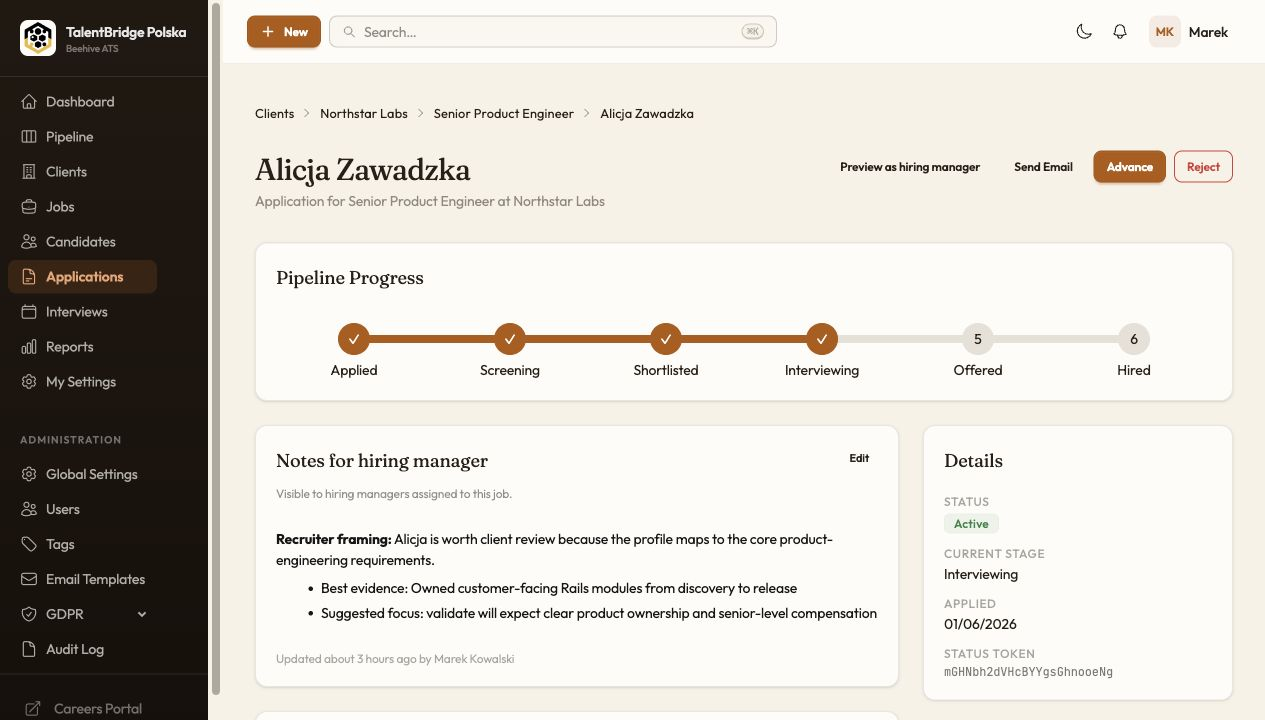 Application intelligence screenshot